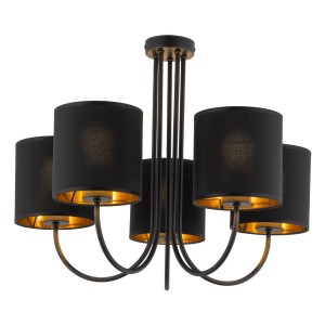 Lampa sufitowa Torens Black 5x E27 - TK Lighting