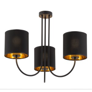 Lampa sufitowa Torens Black 3x E27 - TK Lighting
