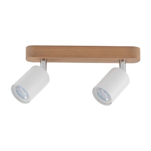 Kinkiet Top Wood White 2x GU10 - TK Lighting