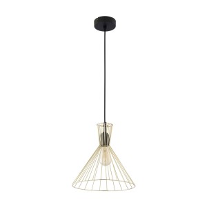 Lampa wisząca Sahara Czarny, Złoty 1x E27 - TK Lighting