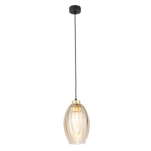 Lampa wisząca Sebo Czarny, Złoty 1x E27 - TK Lighting