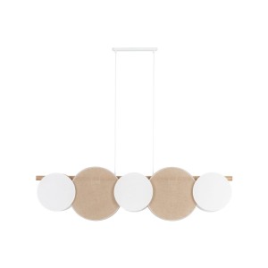 Lampa wisząca Pulse Biały, Sosna 5x E27 - TK Lighting