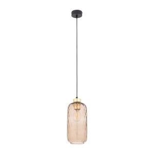 Lampa wisząca Pescara Czarny, Złoty 1x E27 - TK Lighting