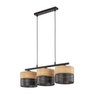 Lampa wisząca Nicol Czarny 3x E27 - TK Lighting