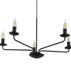 Lampa wisząca Limal Czarny 5x E14 - TK Lighting