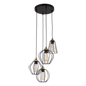 Lampa wisząca Galaxy Brass Czarny 4x E27 - TK Lighting