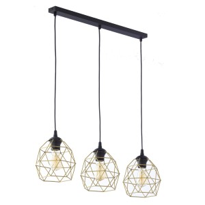 Lampa wisząca Galaxy Black Gold 3x E27 - TK Lighting