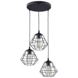 Lampa wisząca Diamond New Black 3x E27 - TK Lighting