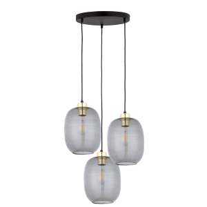 Lampa wisząca Delta Czarny, Złoty 3x E27 - TK Lighting