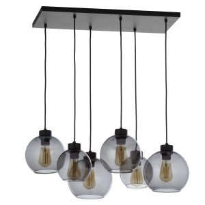 Lampa wisząca Cubus Graphite Czarny 6x E27 - TK Lighting