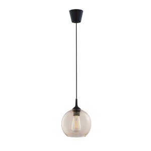 Lampa wisząca Cubus Bursztyn Czarny 1x E27 - TK Lighting