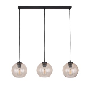 Lampa wisząca Cubus Bursztyn Czarny 3x E27 - TK Lighting