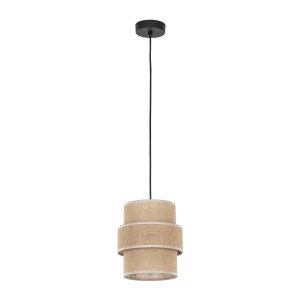 Lampa wisząca Calisto Juta Czarny 1x E27 - TK Lighting