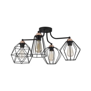 Kinkiet Galaxy Czarny, Miedziany 4x E27 - TK Lighting