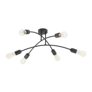 Lampa sufitowa Helix Black 6x E27 - TK Lighting