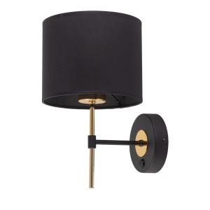 Kinkiet Lord Czarny, Złoty 1x E27 - TK Lighting