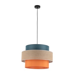 Lampa wisząca Trio Juta Czarny 1x E27 - TK Lighting