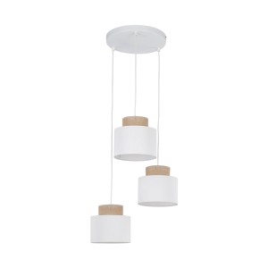 Lampa wisząca Duo White Juta 3x E27 - TK Lighting