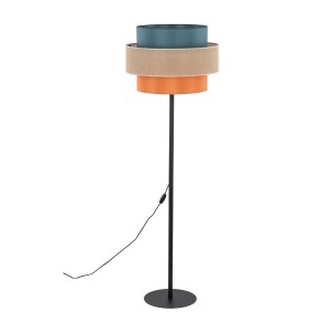 Lampa podłogowa Trio Juta Czarny 1x E27 - TK Lighting