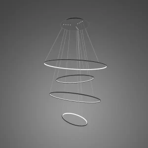 Lampa wisząca Ledowe okręgi No.4 Φ100 cm 3k czarna Altavola Design