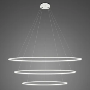 Lampa wisząca Ledowe Okręgi No.3 Φ120 cm in 4k biała ściemnialna Altavola Design
