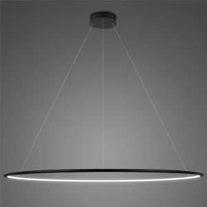 Lampa wisząca Ledowe Okręgi No.1 Φ200 cm in 4k czarna Altavola Design