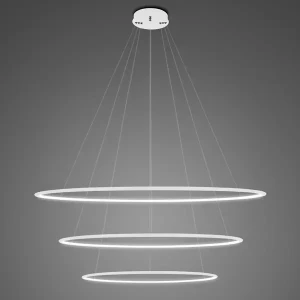 Lampa wisząca Ledowe Okręgi No.3 Φ100 cm in 4k biała Altavola Design
