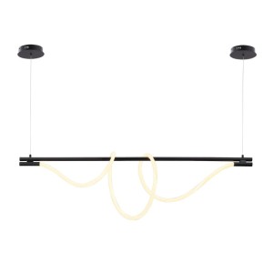 Nowoczesna spiralna lampa wisząca Czarna 150cm 360° 45W 3000K Abruzzo Spirali