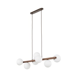 Lampa wisząca Estera Wood Orzech Orzech 7x G9 - TK Lighting