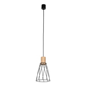 Lampa wisząca Modesto Wood Sosna Czarny, Sosna 1x GU10 - TK Lighting