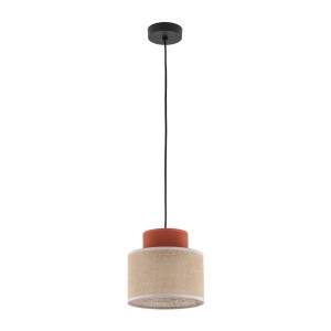 Lampa wisząca Duo Juta Brown 1x E27 - TK Lighting