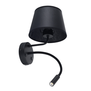 MAJA BLACK KINKIET + USB