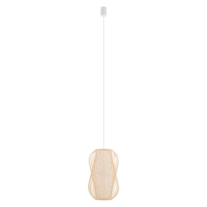 Lampa wisząca Puket M naturalne drewno 1 pkt E27 - Nowodvorski