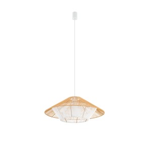 Lampa wisząca Japandi M naturalne drewno 1 pkt E27 - Nowodvorski