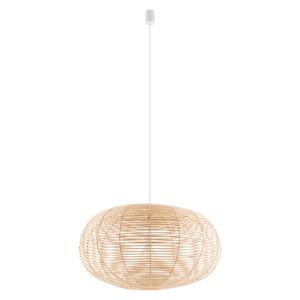 Lampa wisząca Rattan L naturalne drewno 1 pkt E27 - Nowodvorski