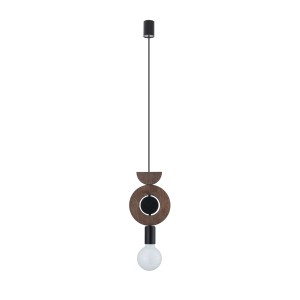 Lampa wisząca Drops Wood D ciemne drewno 1 pkt E27 - Nowodvorski