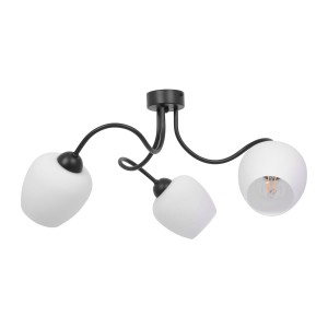 Lampa sufitowa BELLA K-5185 Czarny, biały 3 źr., E27, 15W LED - Kaja
