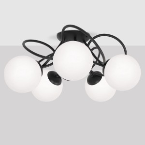 Lampa sufitowa NELA K-5351 Czarny, biały 5 źr., E14, 10W LED - Kaja