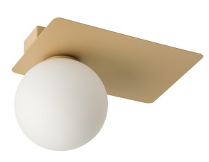 Plafon Argon 1 Prostokąt Złoty Beż Plafon Sigma 33274