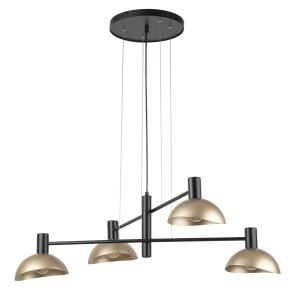 Lampa Wisząca Artis 4 Zwis Czarny Złoty Sigma 40568
