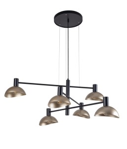 Lampa Wisząca Artis 6 Zwis Czarny Złoty Sigma 40569