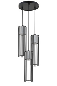 Lampa Wisząca Fobia 3 Lampa Wisząca Koło Czarny Srebrny Sigma 33457