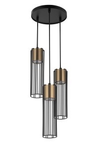 Lampa Wisząca Fobia 3 Lampa Wisząca Koło Czarny Złoty Sigma 33458