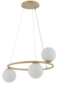 Lampa Wisząca Gama Koło 3 Złoty Beż Lampa Wisząca Sigma 33380