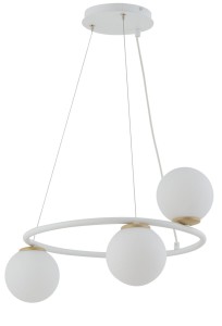 Lampa Wisząca Gama Koło 3 Biały Złoty Lampa Wisząca Sigma 33384