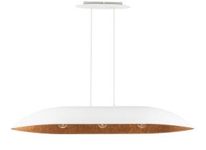 Lampa Wisząca Gondola L Biały Miedziany Sigma 40638