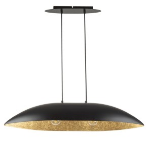 Lampa Wisząca Gondola M Czarny Złoty Sigma 40633