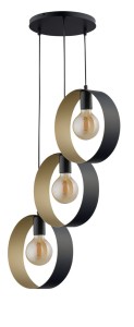 Lampa Wisząca Happy 3 Czarny Złoty Lampa Wisząca Sigma 32285