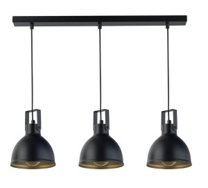 Lampa Wisząca Mars 3 Lampa Wisząca Prosty Czarny Złoty Sigma 32262