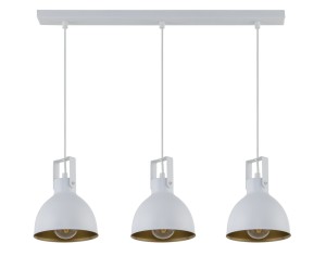 Lampa Wisząca Mars 3 Lampa Wisząca Prosty Biały Złoty Sigma 32263